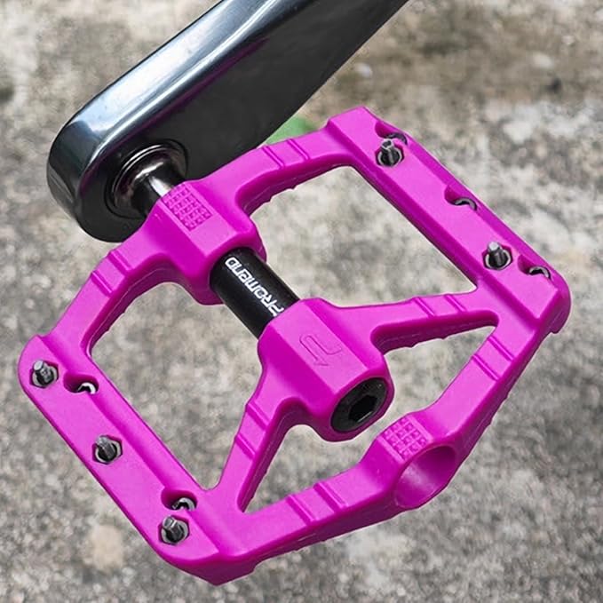Bicycle Pedals for Mountain/Road/Folding/Touring Bikes - Nylon Body with Aluminum Alloy Sleeve, Chrome-Molybdenum Steel Axle, 3 Sealed Bearings, 9/16" Standard Thread