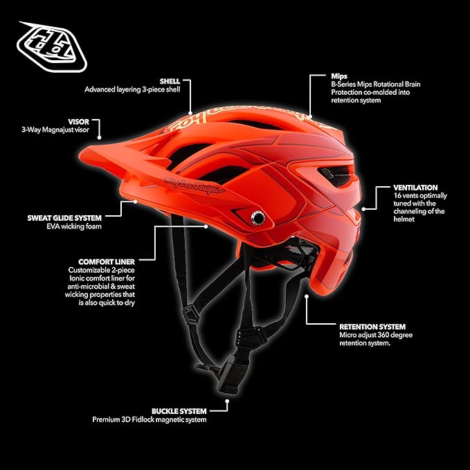 Troy Lee Designs A3 Uno MIPS Bicycle Helmet