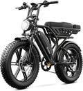 TST Electric Bike for Adults 1500W Peak 20" Fat Tire All-Terrain E-Bike 60/130 Miles 28 MPH Electric Dirt Bike - 48V 15/30 AH Battery Tested to UL 2849 Powered Electric Bicycle