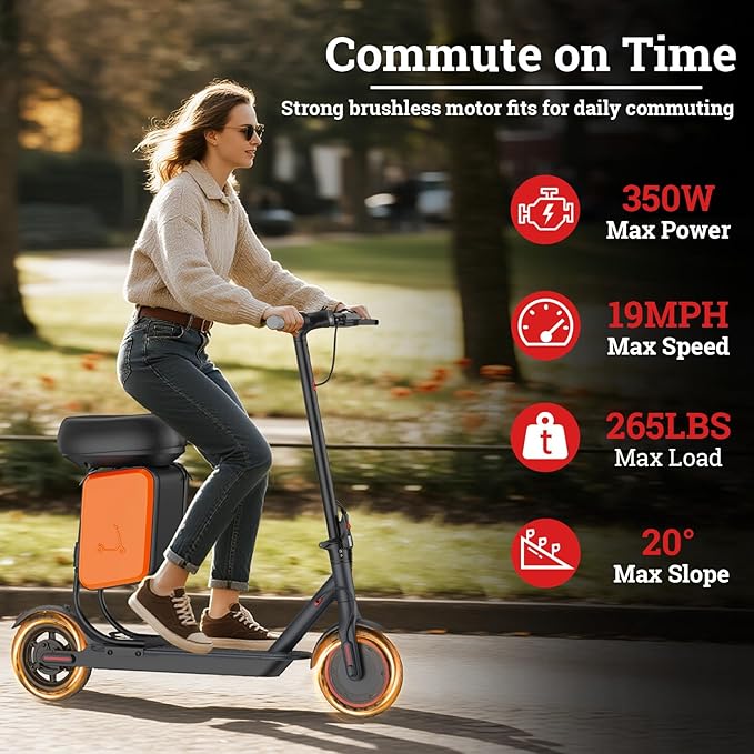 8.5" E Scooter for Adults 19/22 MPH 350/500W Motor 187.2/288.6/441WH Battery, Motorized Scooter Up to 22 Miles Range, Foldable Bearing 265 LBS/APP Control