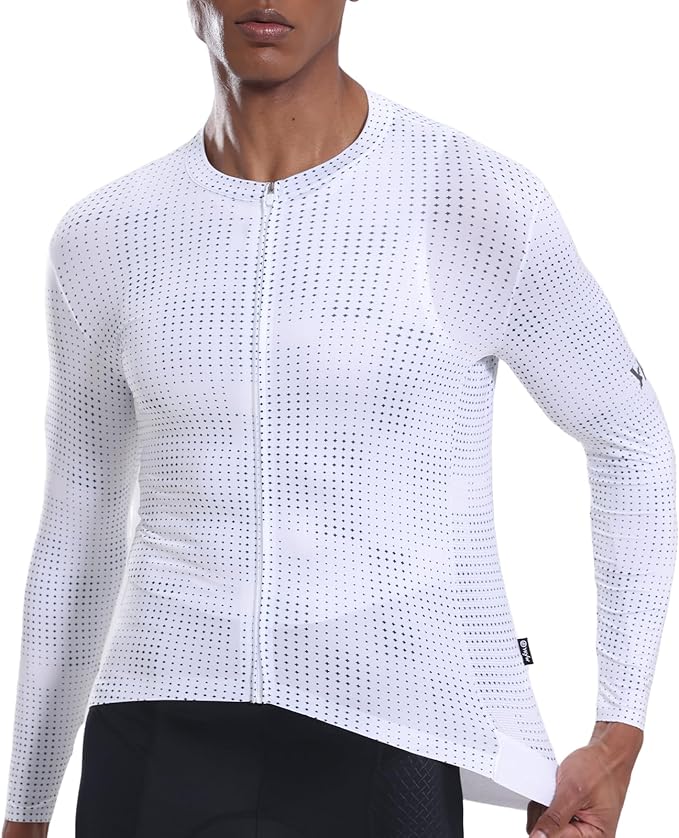YKYWBIKE Cycling Jersey Men Long Sleeves Bike Jersey with Pockets Breathable MTB Biker Shirts Biking Shirts for Men Cycling