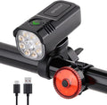 Bike Light for Night Riding, 2500LM Bicycle Headlight & Taillight, Multiple Modes, 3000mAh USB C Rechargeable Waterproof LED Bright Bike Headlights for Cyclists and Road Mountain and Commuters
