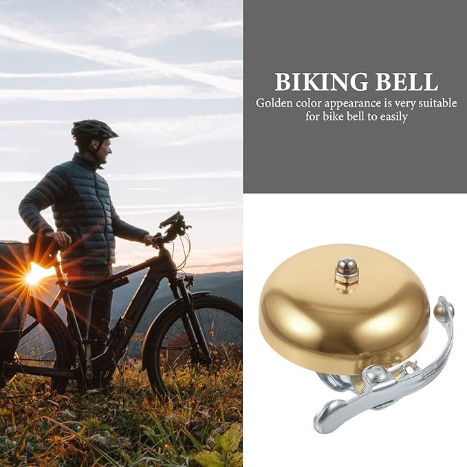 UPKOCH Vintage Bike Bell Brass Loud Hand Ringing Bicycle Bell for Mountain Road Cycling Safety Accessories