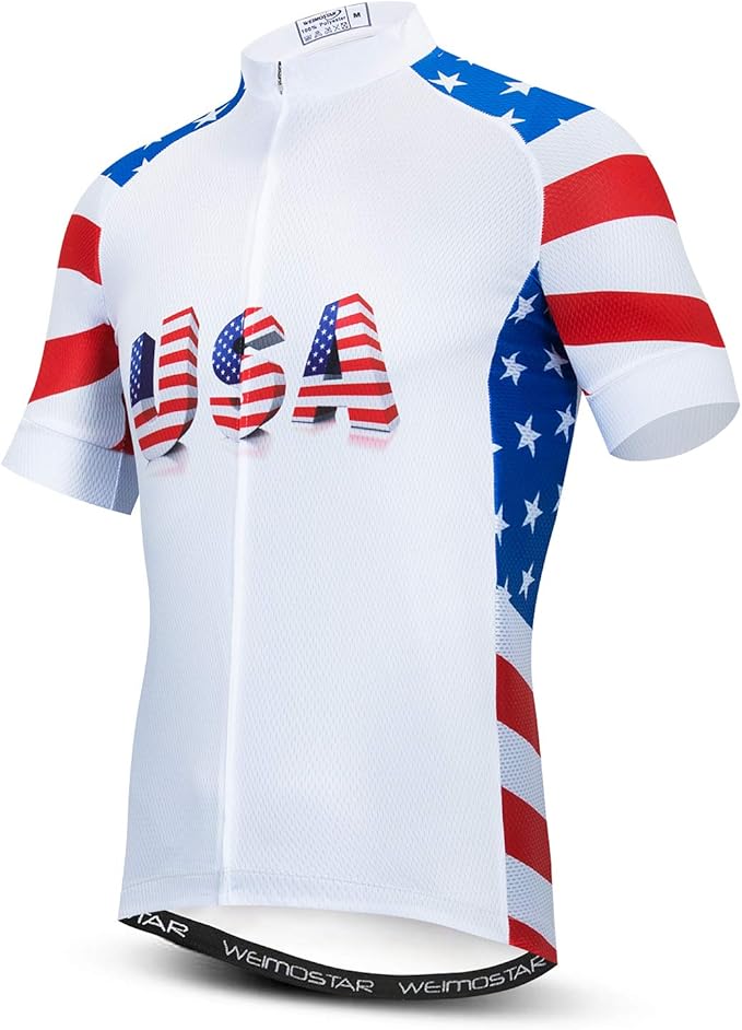 Weimostar Men's Cycling Jersey Short Sleeve Bike Clothing Multicolored Diamond