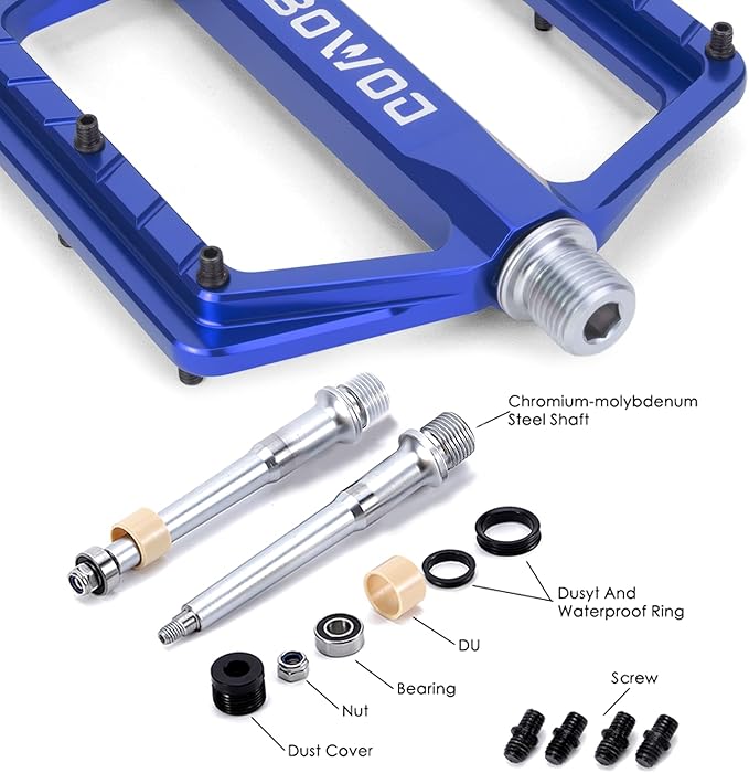 Bike Pedals 9/16" Lightweight Non-Slip Bicycle Platform Pedals - Fits Most Adult Bikes & Mountain Bikes &MTB, Road Bikes and Slip-Resistant Design