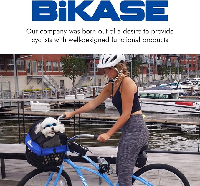 BiKase Beetle Large E-Bike Phone Bag - Water Resistant Nylon Phone Mount for Bicycles, Fits iPhone 15/14/13 Max & Samsung Galaxy, Easy Install Top Tube Cell Holder for Ebikes