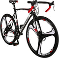 EUROBIKE Road Bike 700C Wheels 21 Speed Dual Disc Brake Bicycle 54cm Frame Bicycle for Men