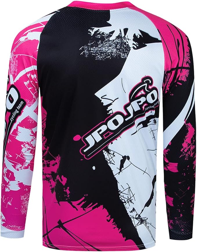 Men's Mountain Bike Jersey Long Sleeve MTB Off-Road Motocross Jersey Quick Dry Downhill&Motocross Shirts