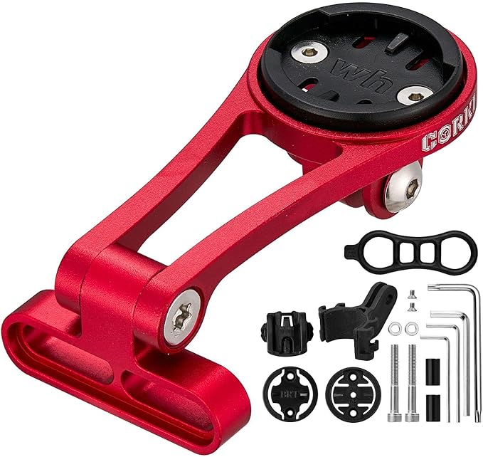 corki Out-Front Extended Bike Computer Mount Compatible for Wahoo/GM/Bryton/Cateye Adjustable Angle Gopro Combo Mount for Wahoo Mini Wahoo Elemnt & Elemnt Bolt,Elemnt Roam GPS Bike Computer