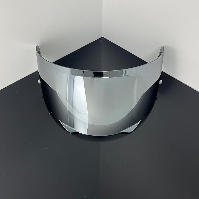 HJ-33 Face Shield Visor Sunscreen for HJC i90/i91,Helmet Visor Replacement Windshield Sunshield (Silver-Day use only)
