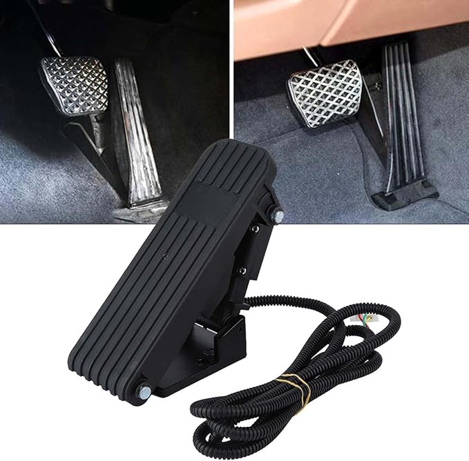 Variable Speed Foot Pedal, Universal Foot Pedal Control Switch, Brake Foot Pedal with 4.9ft Cable for Electric Scooter, Dirt Bike, Kart, ATV, Tricycle