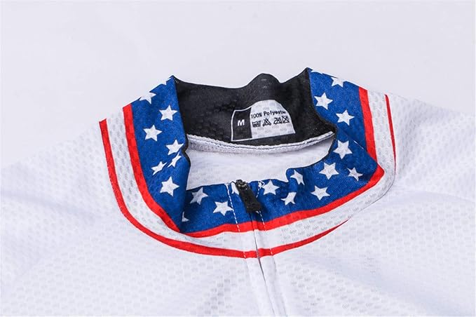 Cycling Jerseys Men Bicycle Short Sleeve Summer Shirt Bike Biking Tops Riding Clothing Flag