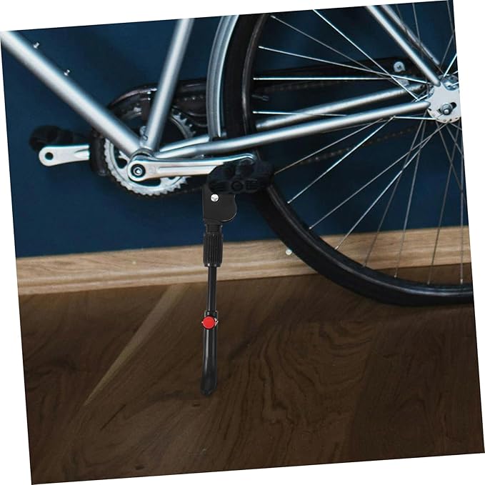 Happyyami Mountain Bike Kickstand Adjustable Bicycle Stopping Feet Stand for Road and Mountain Bikes Wear-resistant Replacement Kickstand Easy to Install and Use Support for Bicycles