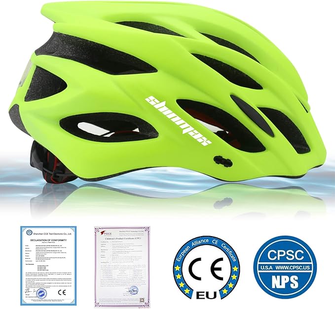 Bike Helmet Men Women, Shinmax Bicycle Helmet with Rear Light and Detachable Visor