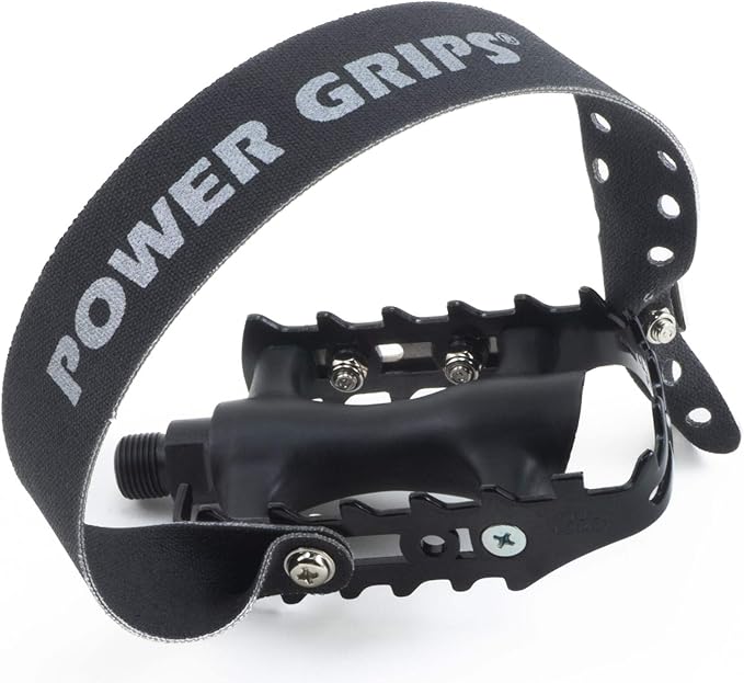 Power Grips Sport Bicycle Pedal Strap kit- Power Grips Pedal Straps Attached to 9/16" Pedals for Increased Pedal Stroke Power (no Assembly Required)