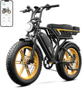 TST Electric Bike for Adults 1500W Peak 20" Fat Tire All-Terrain E-Bike 60/130 Miles 28 MPH Electric Dirt Bike - 48V 15/30 AH Battery Tested to UL 2849 Powered Electric Bicycle
