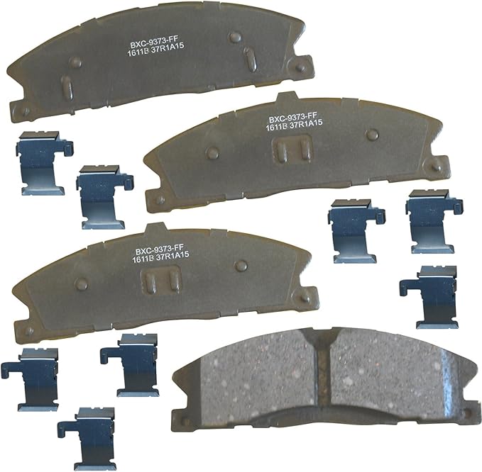 Bendix Premium SBC1611B Ceramic Front Brake Pads for Ford Flex 2015-2013, Police Interceptor Sedan 2017-2013, Police Interceptor Utility 2015-2013, Lincoln MKS 2013, MKS 2015, MKT 2015-2013