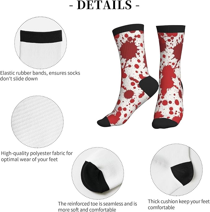 Crew Athletic Socks Funny Crazy Casual Sports Novelty Dress Socks for Women Men Running Hiking