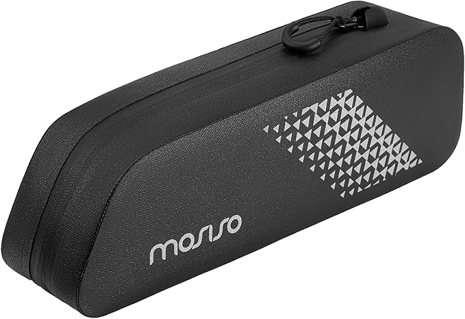 MOSISO Bike Frame Bag Top Tube Bike Bag, Waterproof Bicycle Front Frame Bags with Detachable Shoulder Strap, Cycling Accessories Tools Pouch Storage for Road Mountain Cycling, Black