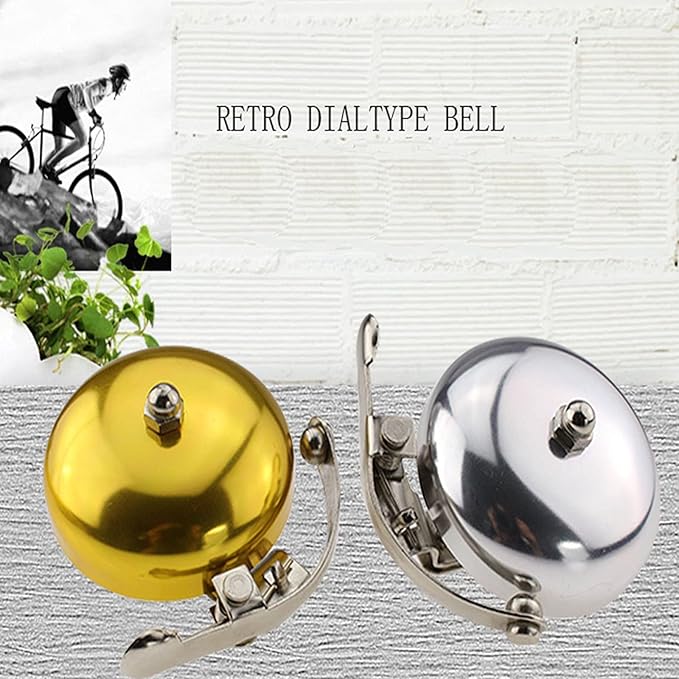 NC Bike Bell Classic Bicycle Bell for Bike Ring Bell with Loud Sound Bells Retro Bell Horn Riding Accessories for Road Mountain Bike Handlebars Adults