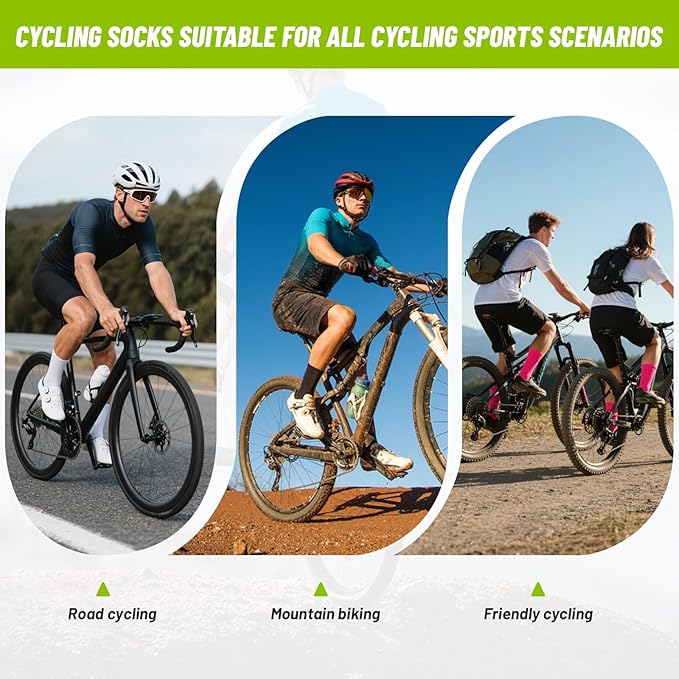 Cycling Socks, Four SeasonsUnisex Breathable, Suitable for Cycling (One Size)