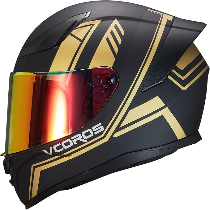 VCOROS Motorcycle Full Face Helmet for Unisex-Adults DOT Approved WS-609 Motorbike Street Bike Racing Helmets