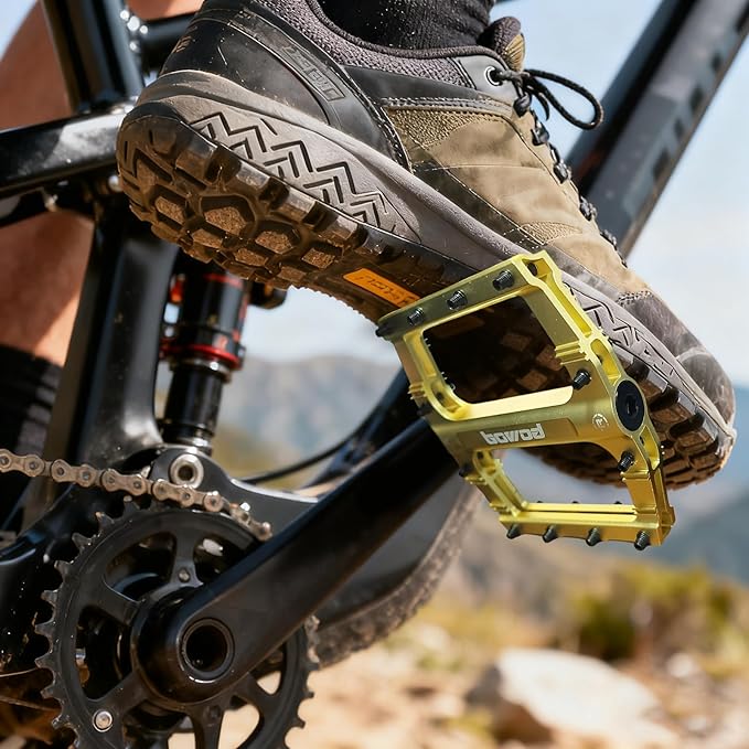Bike Pedals 9/16" Lightweight Non-Slip Bicycle Platform Pedals - Fits Most Adult Bikes & Mountain Bikes &MTB, Road Bikes and Slip-Resistant Design