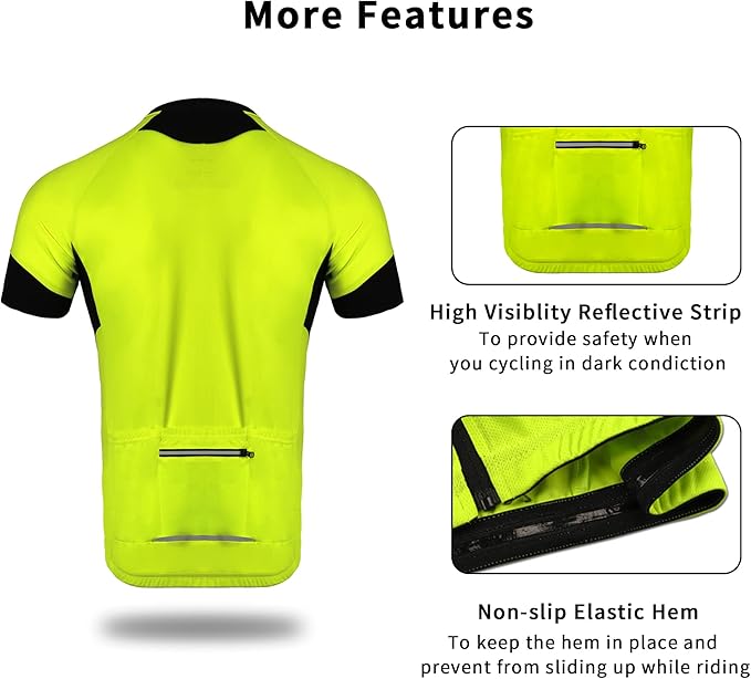 Cycling Jersey Men Bicycle Shirt Short and Long Sleeve MTB Road Biking Jersey with Pockets