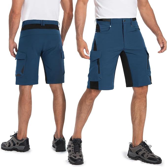 Ally Mens Mountain Bike Shorts 4D Padded Bike Shorts Baggy Cycling Biking Bicycle Biker Shorts Loose-fit with 6 Pockets