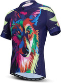 Men Cycling Jersey Skull Bike Short Sleeve Tops Quick-Dry Reflective 3-Pockets S-3XL