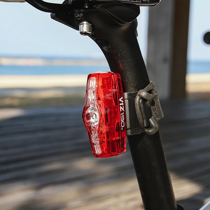 CATEYE AMPP & ViZ USB Rechargeable Bike Light Combo Kit – IPX4 Waterproof High Lumen AMPP Opticube™ LED Headlight & ViZ USB Daytime Safety Light, Visible up to 1 Mile, Fits Road, MTB, Gravel Bikes