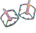 WOWSPORT MTB Pedals Mountain Bike Pedals Flat Lightweight Pedals with Anti-Skid Nails for Road Mountain BMX MTB Bike