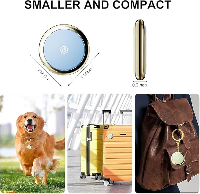 Tracker Tag Finders Work for Apple Find My (iOS Only) GPS Tracker for Luggage Keys Backpack (Red&Blue, 4Pack)