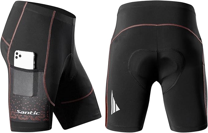 Santic Men's Cycling Shorts Padded Bicycle Riding Pants Bike Biking Clothes Cycle Wear Tights