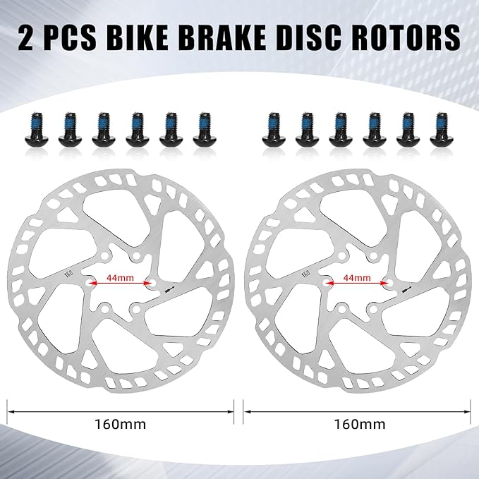 ZTZ MTB Hydraulic Disc Brake Set, Dual Piston Hydraulic Brake Kit with 160mm Rotors for Mountain Bike（Left Front 850mm and Right Rear 1550mm） (Only Front)