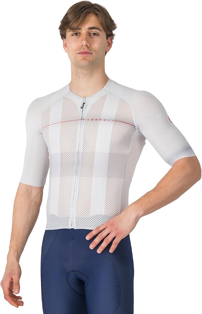 CASTELLI Men’s Climber’s A/C Jersey, Quarter Length Sleeve, Full Zip, Road Cycling & Gravel Biking Jersey with UV Protection