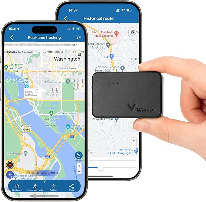 4G Mini GPS Locator Winnes Tracker for Vehicles Real-time Tracking rastreador para coche Magnetic Hidden Device Long Distance Global Positioning for Car Moto Kid Elderly Luggage,Subscription Required
