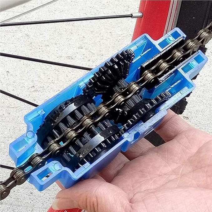 Bike Chain Cleaner Kit, Easy and Quick Clean Chains Scrubber Gear Brush Maintenance Cleaning Tool Set for Road Bicycle Mountain Bikes MTB