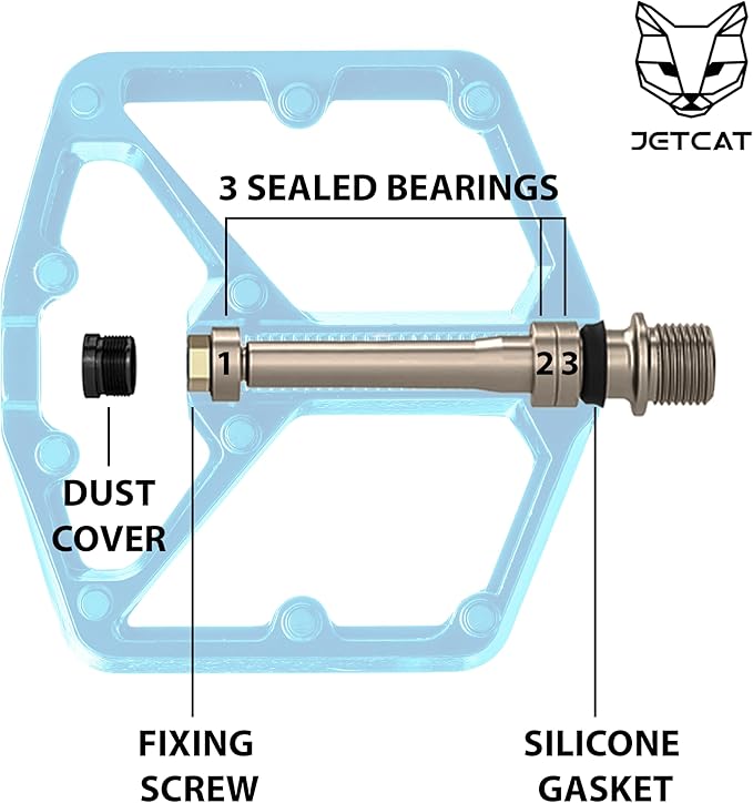 Mountain Bike Pedals Flat - MTB Pedals Flat, Bicycle Pedals, Road Bike Pedals, BMX Pedals, for BMX MTN Road Gravel EBike, Specialized Parts, Adults, Aluminum Metal Stamp 9/16"