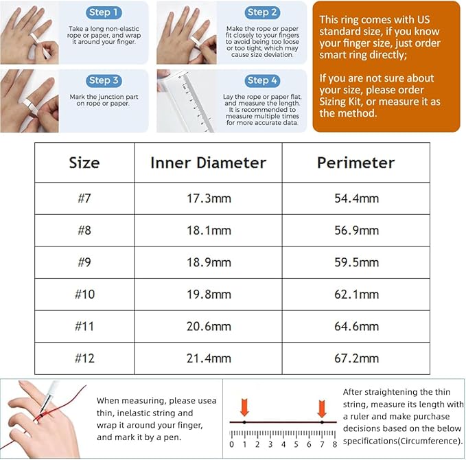 Health Smart Ring Fitness Tracker with GPS Route for Men Women, Step/Heart Rate/Blood Oxygen/Blood Pressure/Sleep Monitoring for iPhone & Andriod, No App Subscription (Rose Gold, #7)