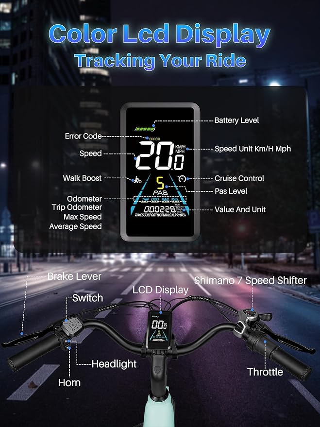 Likebike MY2 Electric Bike for Adults with 1500W Peak Motor,48V 15AH Removable Battery Max 85Miles & 28MPH,26” Electric Mountain Bike with 7 Speed Gear,Front Fork Suspension for Ebike