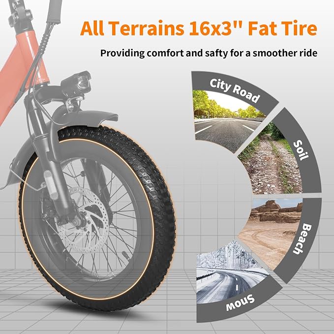 Electric Bike for Adults, 750W Long Range Foldable Ebike with One/Dual Removable Battery, 40-120 Mile/25-30MPH, 20"/16“ Fat Tire Electric Bicycle