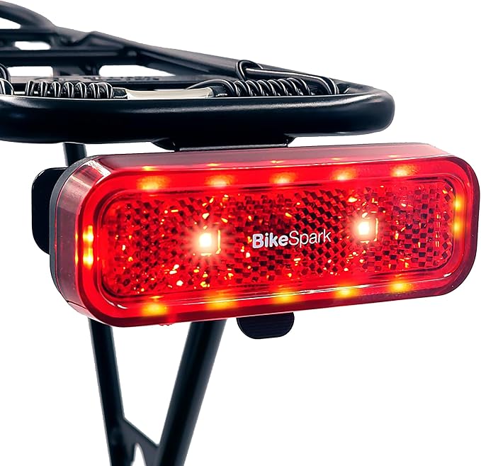 Auto-Sensing Rear Light G4R, USB Rechargeable, 240HRs, Precise Brake Sensing for Cargo Rack, Large Reflector, 50/80mm Screw Mounted, Easy Release, Made in Taiwan