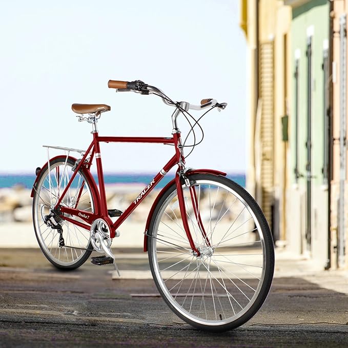 Tracer Osaka Hybrid Bikes for Women/Men,Steel Frame, 7-Speed/Inter-3 Speed, 700c Wheels,City Bike,Comfort Bike,Commuter Bike,Womens Bike Multiple Color