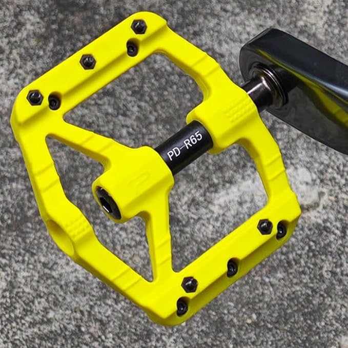 Bicycle Pedals for Mountain/Road/Folding/Touring Bikes - Nylon Body with Aluminum Alloy Sleeve, Chrome-Molybdenum Steel Axle, 3 Sealed Bearings, 9/16" Standard Thread