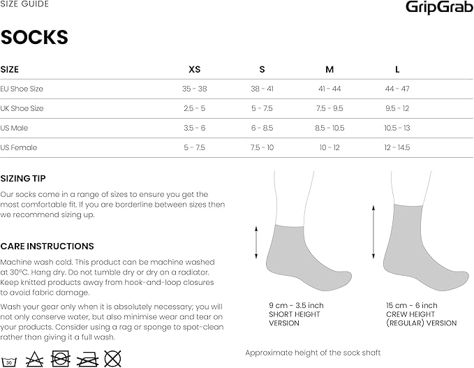 GripGrab Lightweight SL Performance Summer Cycling Socks Eyecatching 2 Lengths Road Mountain Gravel Bike Indoor Biking