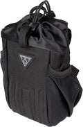 Topeak FreeLoader Bike Bag (Black) – 1L Stem-Mounted Handlebar Storage Pouch with Adjustable Straps, Side Mesh Pocket, and Drainage Hole for Snacks, Bottles, or Small Gear