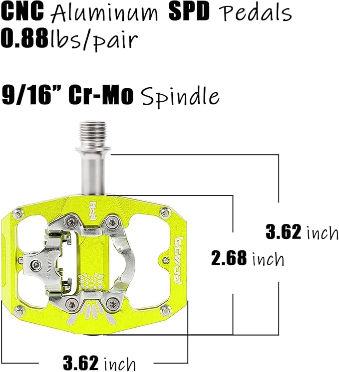 Bike Pedals 9/16" Lightweight Non-Slip Bicycle Platform Pedals - Fits Most Adult Bikes & Mountain Bikes &MTB, Road Bikes and Slip-Resistant Design