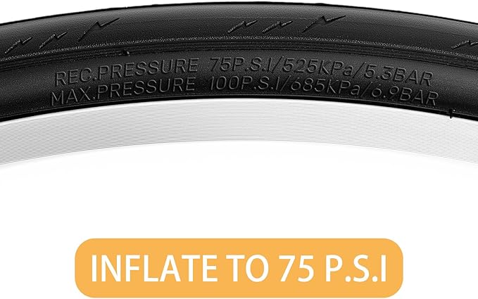 Hycline Road Bike Replacement Tire: 700x25C/700x28C/700Cx35C Folding High-Performance Wear-Resistant Bicycle Tires for City Commuter Road