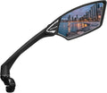 MEACHOW New Scratch Resistant Glass Lens,Handlebar Bike Mirror, Rotatable Safe Rearview Mirror, Bicycle Mirror, (Blue Right Side) ME-006RB